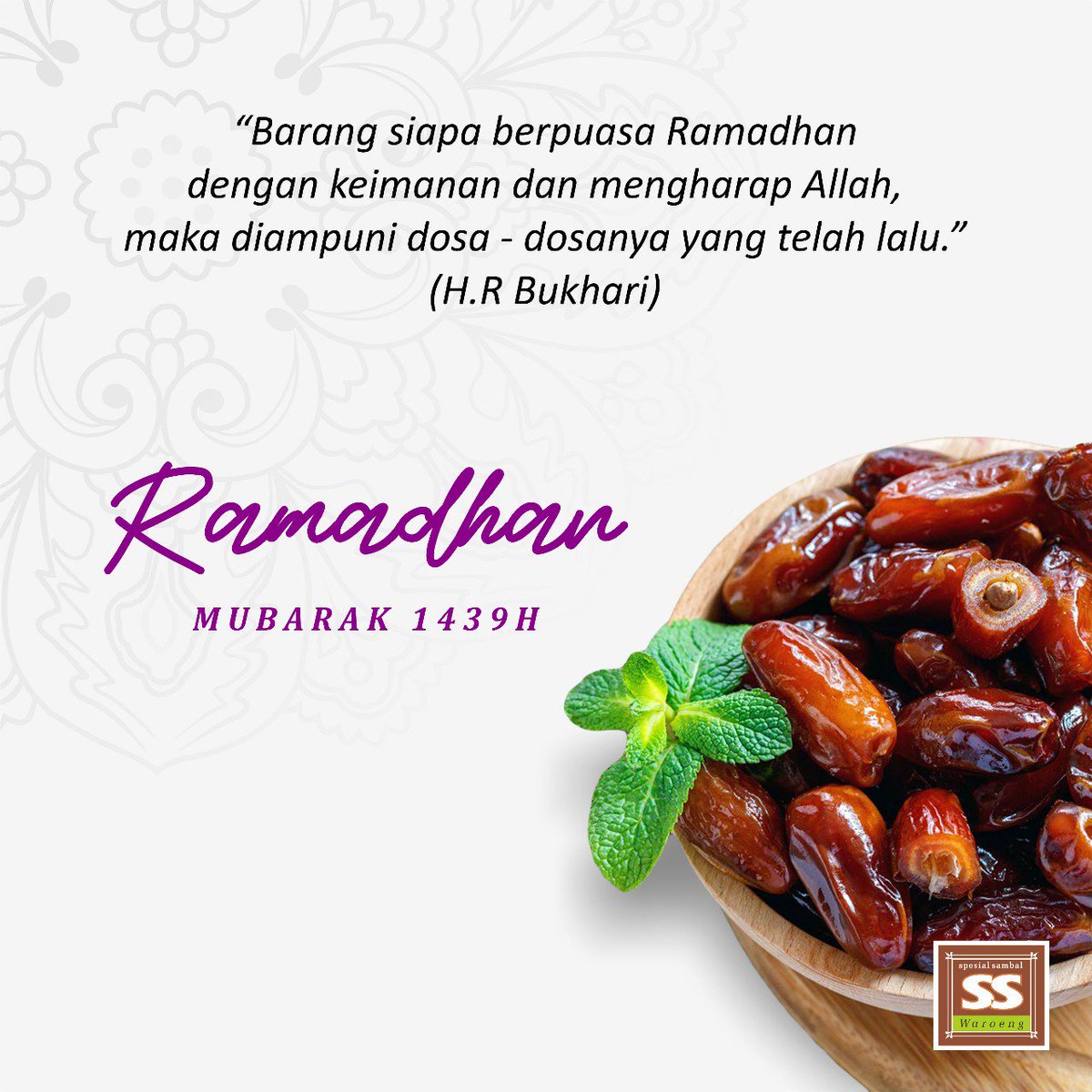 WaroengSS's tweet photo. Ahlan wa sahlan yaa Ramadhan! Selamat datang bulan suci yang penuh berkah. Bulan yang dinantikan oleh semua umat muslim di seluruh dunia. keluarga besar Waroeng SS mengucapkan selamat menunaikan ibadah puasa bagi Big Boss yang menjalankan. https://t.co/Xk3mLgOgJv