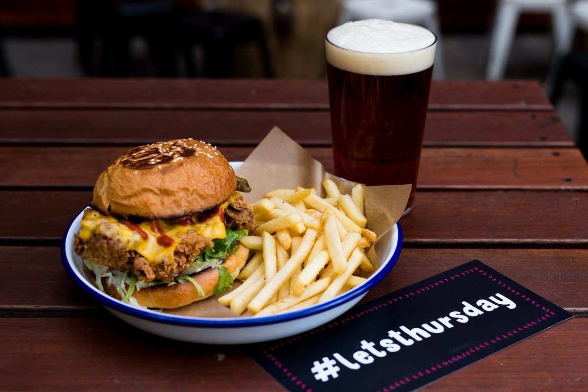 CityofPerth's tweet photo. To celebrate Letโs Thursday Like We Friday, Picabar are offering any burger, along with any pint or glass of wine for $20. Now thatโs a great Thursday deal! #letsthursday https://t.co/10Yp55Yn1g