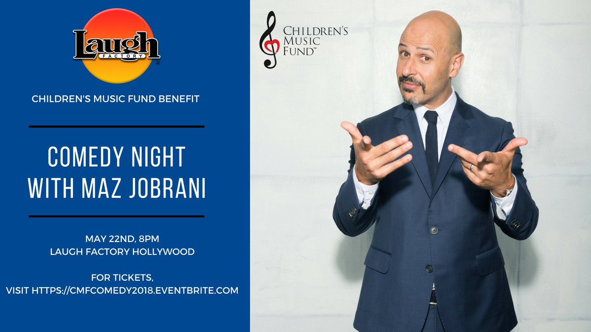 Support <a href="/theCMForg/">Children's Music Fund</a> on 5/22 for its #CMFComedyNight benefit at <a href="/TheLaughFactory/">Laugh Factory</a>! Get your tickets:   cmfcomedy2018.eventbrite.com