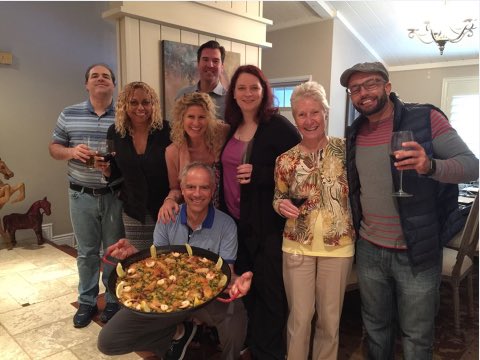 chrismpick's tweet photo. Nothing brings the team together like a piping hot pot of paella. #Fieldpic of the week courtesy of our partners @BlueShieldCA #Apptio #Invitemenexttime https://t.co/CemTbIEjmJ