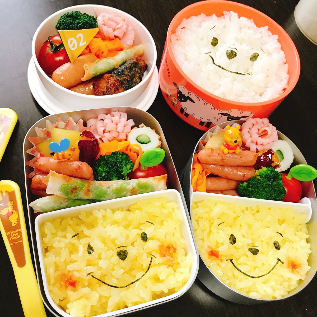 おぐらバター A Twitter お弁当の日 Pooh弁当 お弁当 キャラ弁 プーさん Pooh