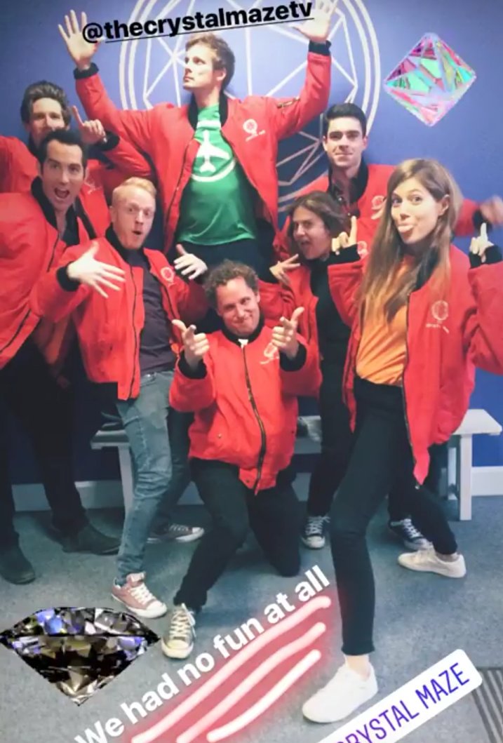 BradleyJamesIT's tweet photo. NEW; Ecco altre foto di Bradley al The Crystal Maze!

© noem f. + Alessandro https://t.co/NfLwxP187x