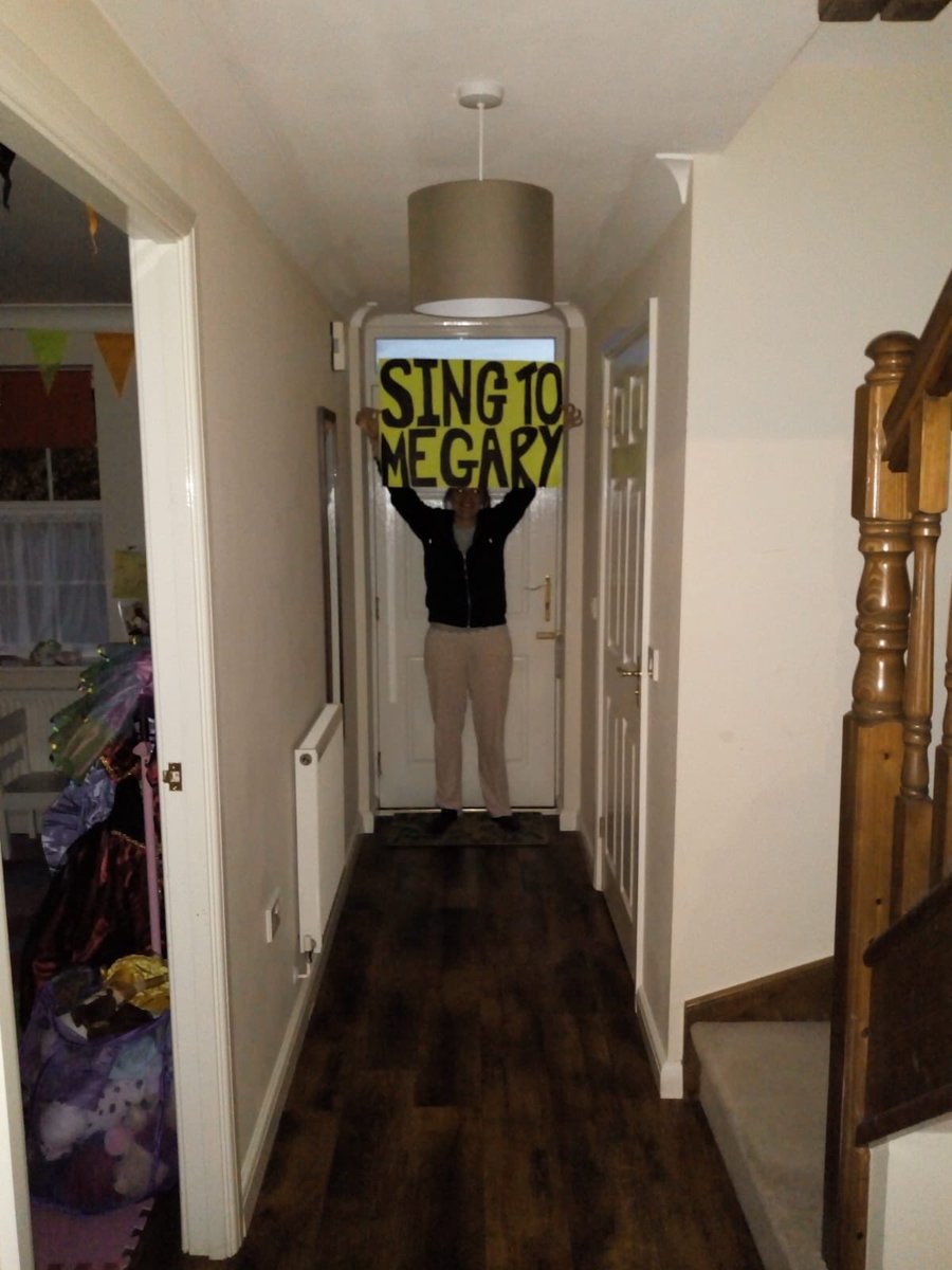 1982loula's tweet photo. The key to anything is preparation @GaryBarlow so not only did I do a banner, I got my (mortified) husband to help me test you could read it from a distance!!! #gbsolo2018 #rowK https://t.co/qjucrqJm1q