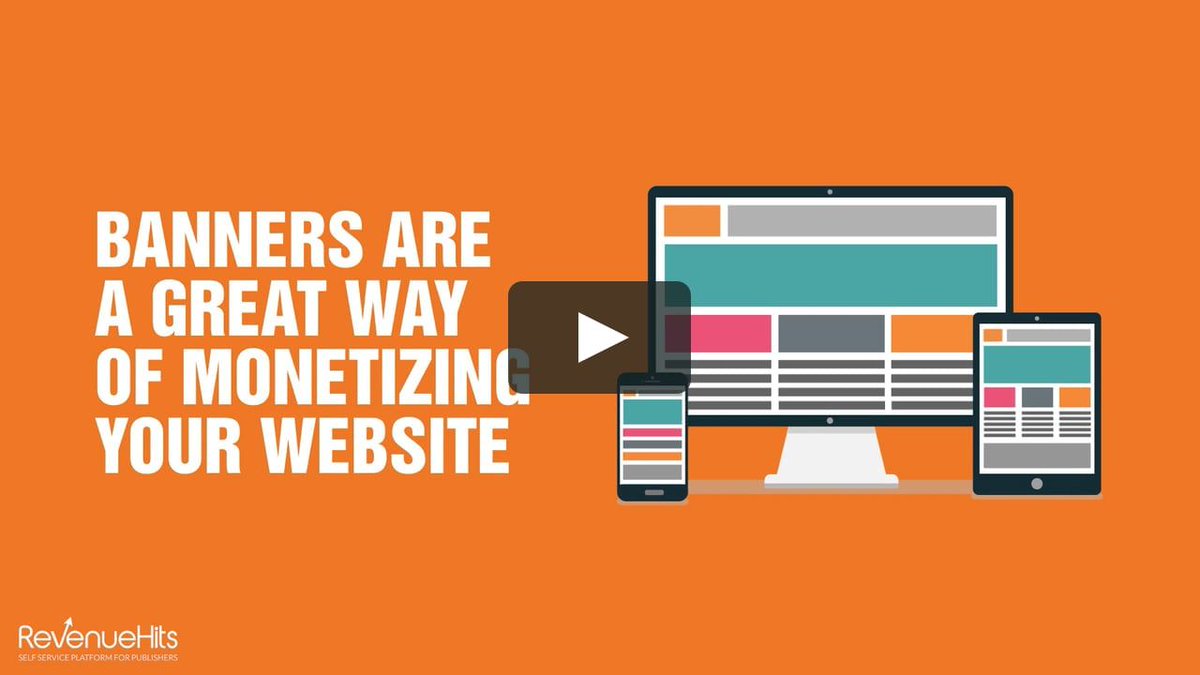 RevenueHits's tweet photo. Check out this short video giving you essential #tips on how to best use #banners on your #website or #blog to maximize their efficiency >> https://t.co/kKlNqHwaaR

#monetization #displaybanners #displayads https://t.co/bqsnH4tcGh