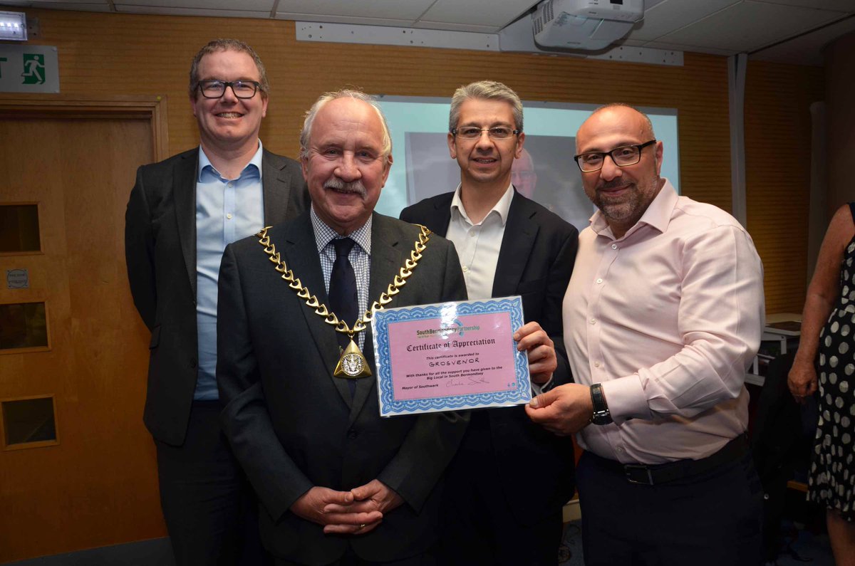 Big Local South Bermondsey at there champions event thanking @Grosvenor_GBI for all there support