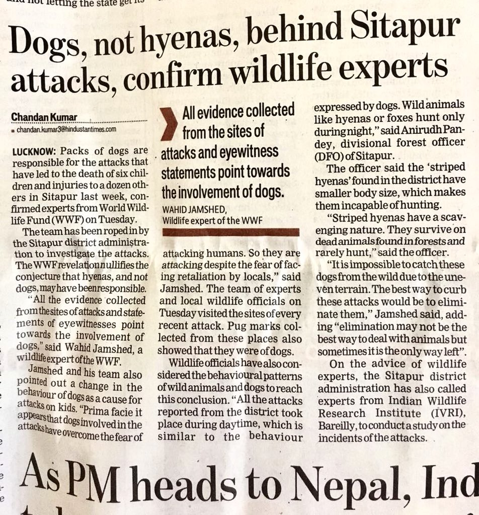 PandeyKamna's tweet photo. Lives &amp; fate of children has been handed over to a fraud by @DmSitapur WWF finding was used to MISGUIDE @myogiadityanath @dgpup to cover up the mistake of wrong suspect #IAmADogAndIAmNotAKiller
#DogsAreProtectors
#JusticeForSitapurDogs
#SaveDogsToSaveChildren @myogiadityanath https://t.co/JiUVBxuhEv