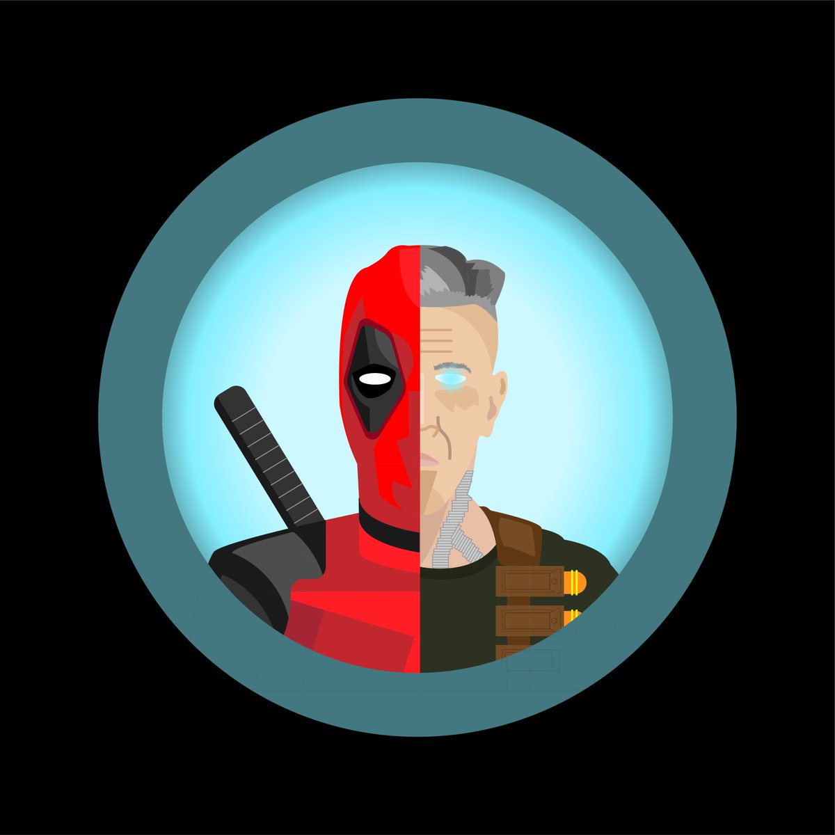 point13creative's tweet photo. Anyone else excited to see #deadpool tonight? If so keep your pants dry, your dreams wet, and remember, hugs not drugs. 🦄🗡🔫 /

#guesswhosback #marvel #comic #cable #superherolanding #timetravel #hero #ammobag #xforce #xmen #movie #cinema #graphicdesign #slay #illustration https://t.co/WVMbqBCO0U