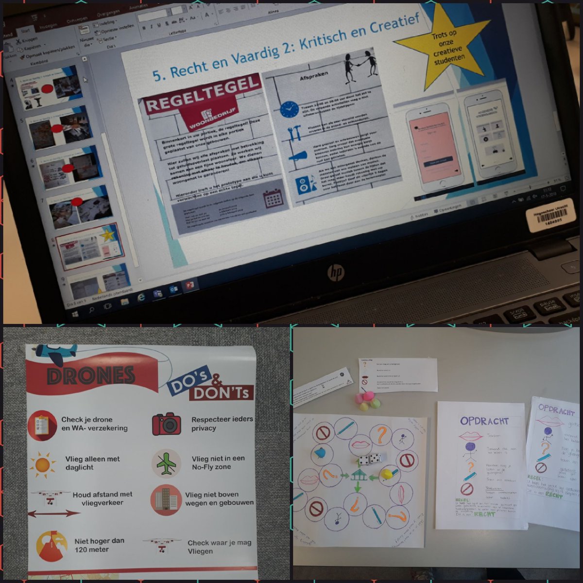 Derkiene's tweet photo. #interneaudit @HU_Utrecht ik mocht iets vertellen over cursus 'Kritisch en Creatief' en ik was weer zo trots op onze studenten #legaldesign #designthinking https://t.co/v3GvModxO3