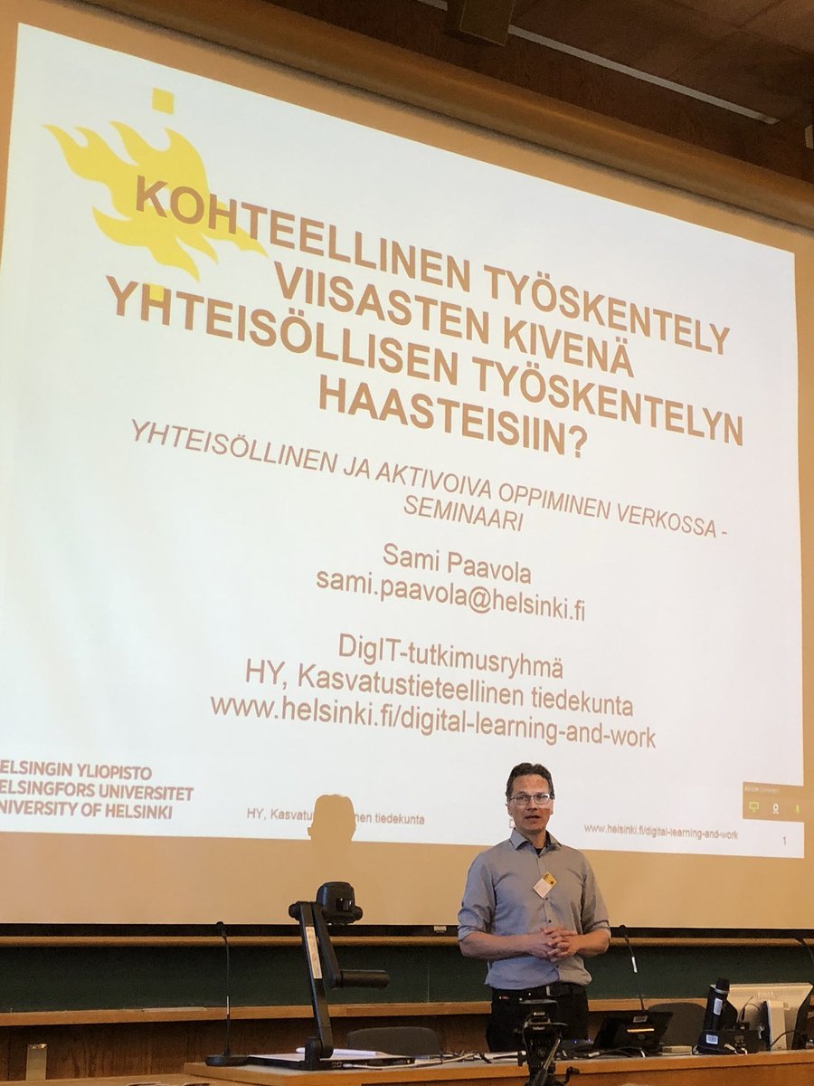 Kohteellinen, eli kulttuurillisesti välittynyt toiminta osana yhteisöllistä oppimista. <a href="/samipaavola/">Sami Paavola</a> kertoo meille tästä parhaillaan enemmän! #yhteisooppiiverkossa