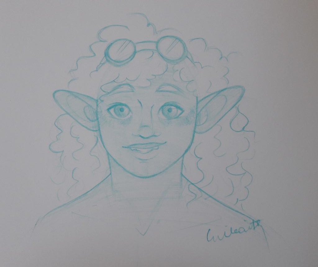 Cnikaite's tweet photo. I just received my new pencils in the mail, so i sketched a quick @Bugfly_TDR from memory!! I cant remember where her bows went im sorry https://t.co/GlAO9lgDpM