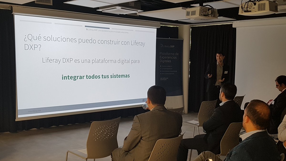 Liferay_es's tweet photo. ¿Qué proyectos puedo llevar a cabo con Liferay DXP? Explicamos el potencial de la herramienta, sus características, y principales funcionalidades, en el #Roadshow de @everis en Barcelona, por @DanielPalenciaS #innovacion #UX #DXP https://t.co/eRZTaamlJW