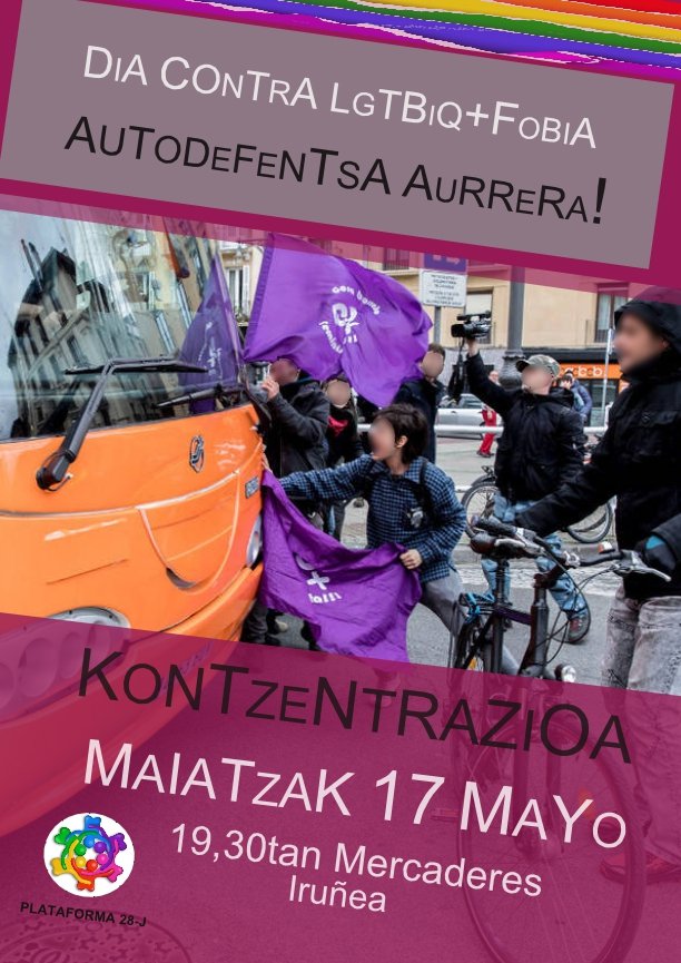 JSN_NGS's tweet photo. Hoy es el día contra la LGTBIfobia. Una sociedad avanzada será aquella que respete los derechos de todas las personas. Nos vemos esta tarde en la concentración. A las 19.30 en Mercaderes. https://t.co/2IhREQSpJm