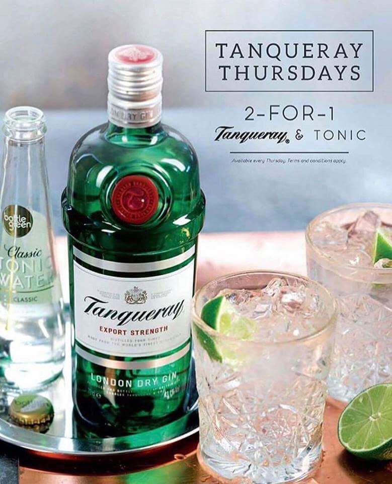 Nearly there... but why not pause Thursday for 2-4-1 Tanqueray! 

That's right, buy one G&amp;T and get the other for free.

We treat you well 😉

#DailyDeals #GandT #Gin #Tonics