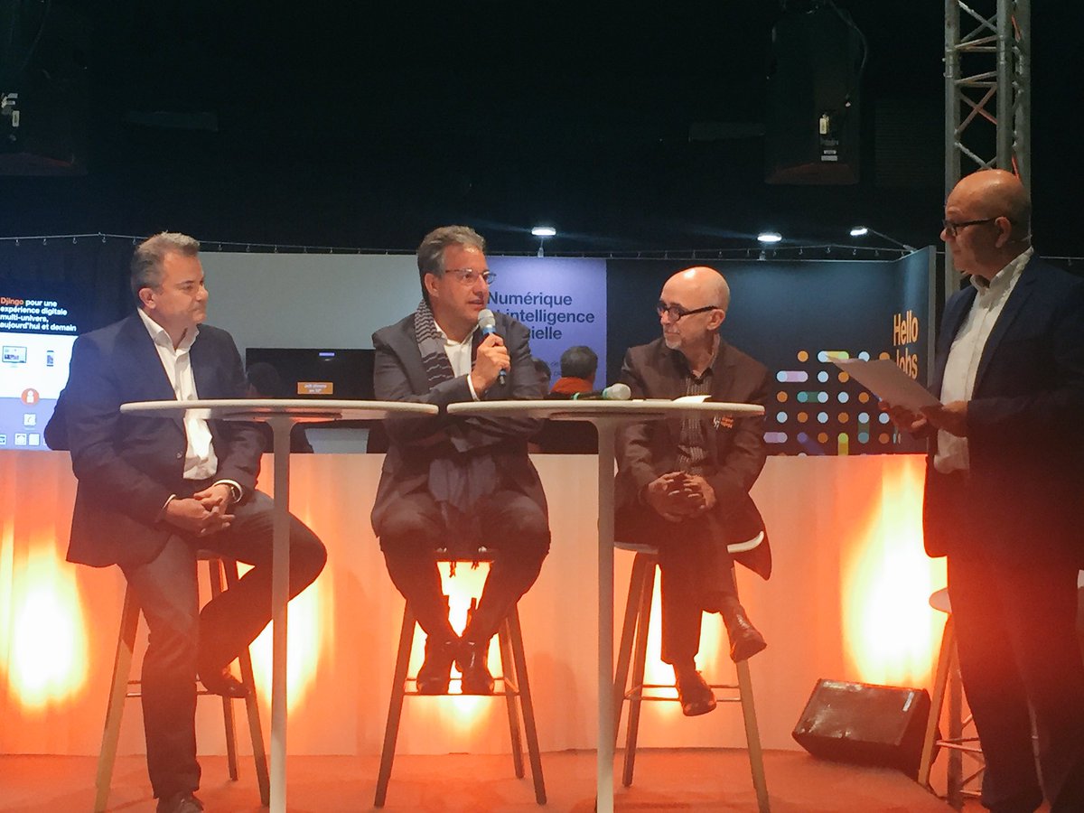 .@Alaincberger "#HelloJobs #Caen Il faut casser les mythes, l'#IA est un outil technique, l'algorithme technique n'est pas dangereux c'est l'usage qu'on en fait "