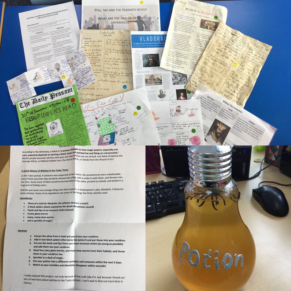NoadsHistoryKRA's tweet photo. First homework from 7G for #history in Navig8 ‘Blood, Guts &amp; Gore’ #creativethinking #outstanding effort @NoadswoodNavig8 https://t.co/qsWb8CpKLG