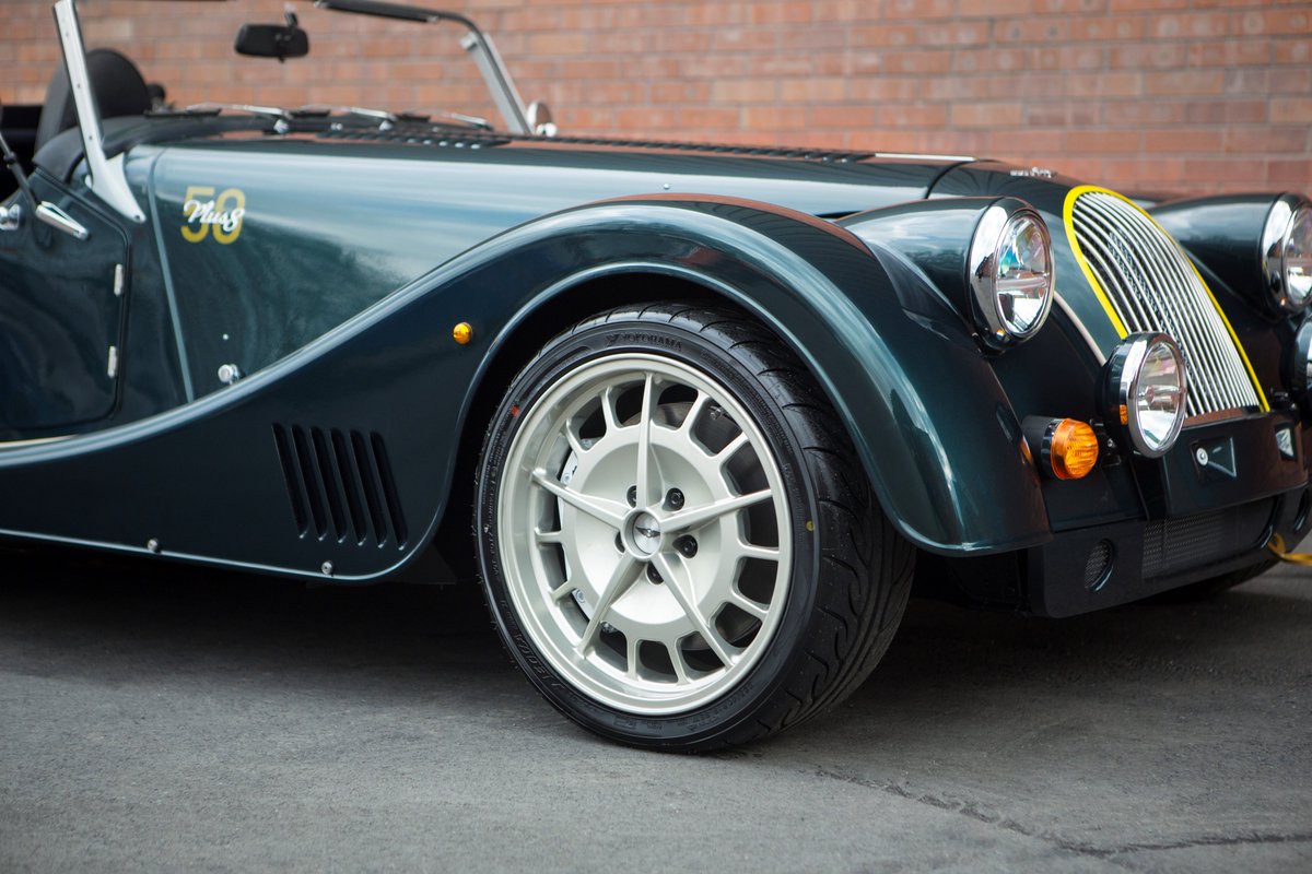 morganmotor's tweet photo. Celebrating 50 years of the thundering Morgan Plus 8, the 50th Anniversary Edition is also available in green with a traditional soft top roof. Discover more at https://t.co/xHNLq9WsnS #Plus850th https://t.co/btYYwCAc9D