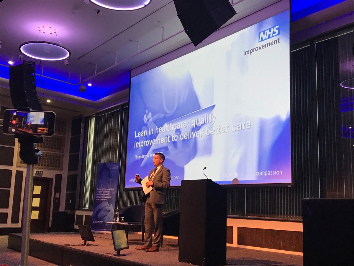 eilidhmuz's tweet photo. And we’re off! @AdamSewellJones kicks off Lean in Healthcare to a packed room. Encouragement to link up with other leaders in the room and learn from each other. #NHSkaizen https://t.co/SMnCqHDP9a