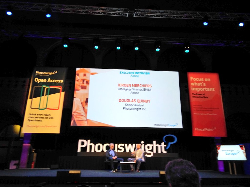 Jeroen Merchiers MD Emea of <a href="/Airbnb/">Airbnb</a> at <a href="/Phocuswright/">Phocuswright</a> states"we have 25k boutique hotels on #airbnb and we really looking forward to expand in this sector".