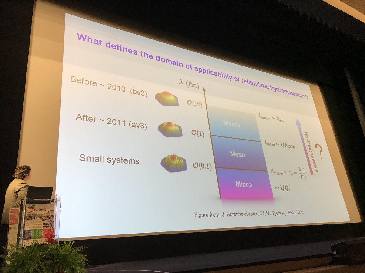 Understanding the range of validity of #hydrodynamics in heavy ion collision is one of the pressing questions facing the #theory community at <a href="/QM2018/">Quark Matter 2018</a>. #openquestions #discussions