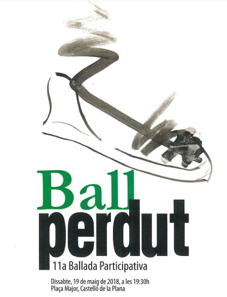 Us  esperem aquest dissabte en la 11a Ballada participativa del Ball Perdut  que, com cada any, es celebra en la Plaça Major de Castelló a partir de  les 19.30h. En acabar, hi haurà sopar de pa i porta i bureo fins la mitjanit.

No hi falteu!!!