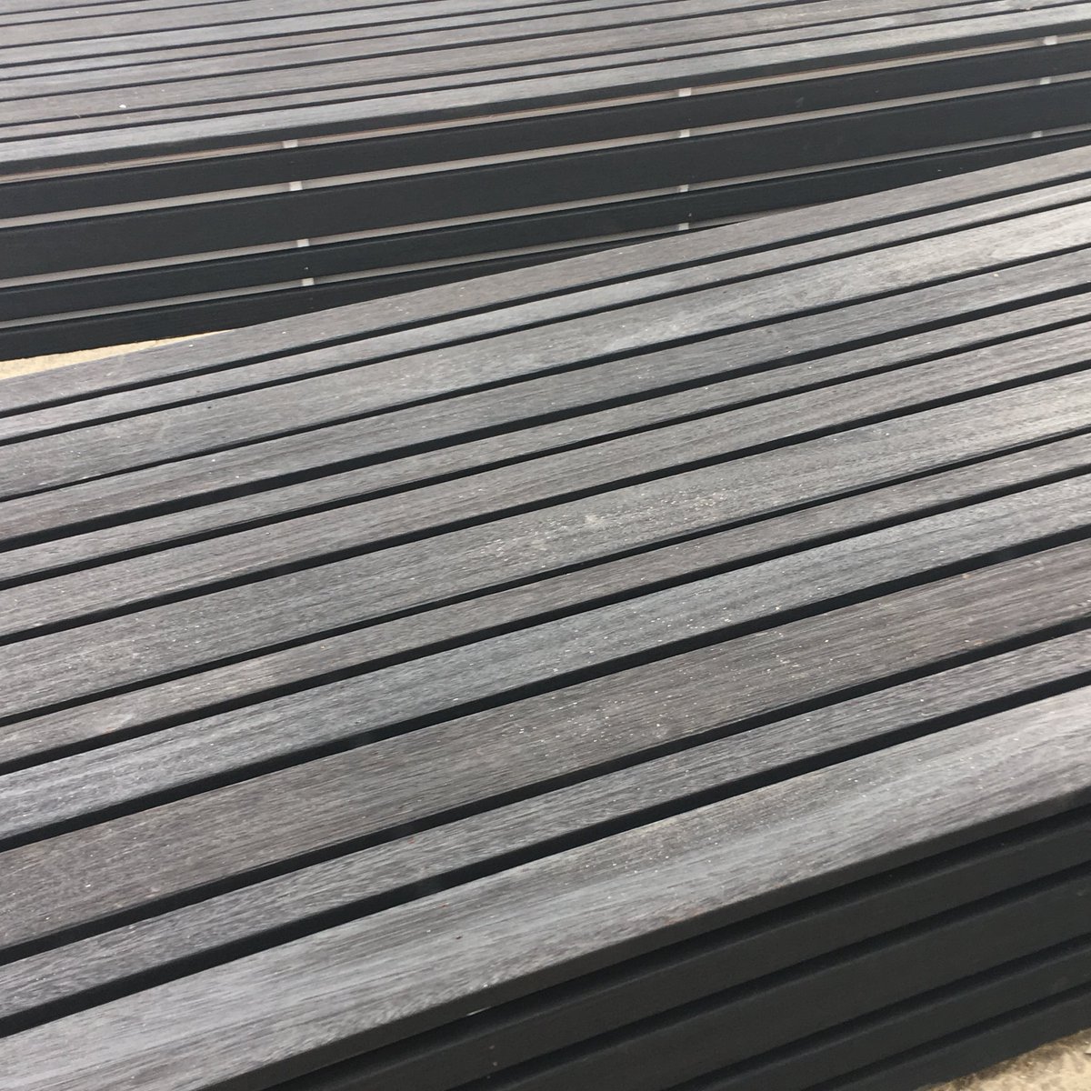 Charred timber panels completed and ready to load for #RHSChelsea  Very smart. <a href="/davidharber/">David Harber</a> #ChelseaFlowerShow #trellis #timber #craftsmanship