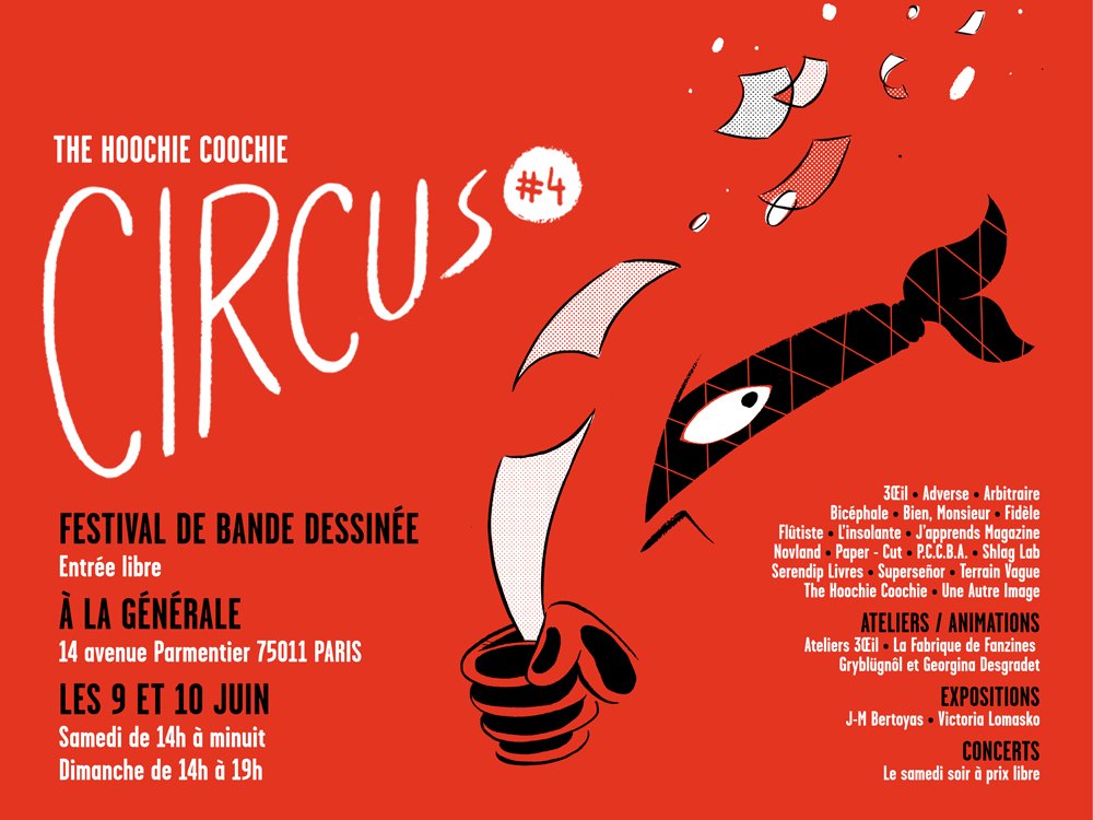 THC_BD's tweet photo. Microédition, sérigraphie, ateliers, expositions, concerts... c'est le festival #THCCIRCUS n°4! Rendez-vous à @LA_GENERALE les 9 et 10 juin prochains! 
https://t.co/KN7VLmCky0 https://t.co/wqAYGuk0ul