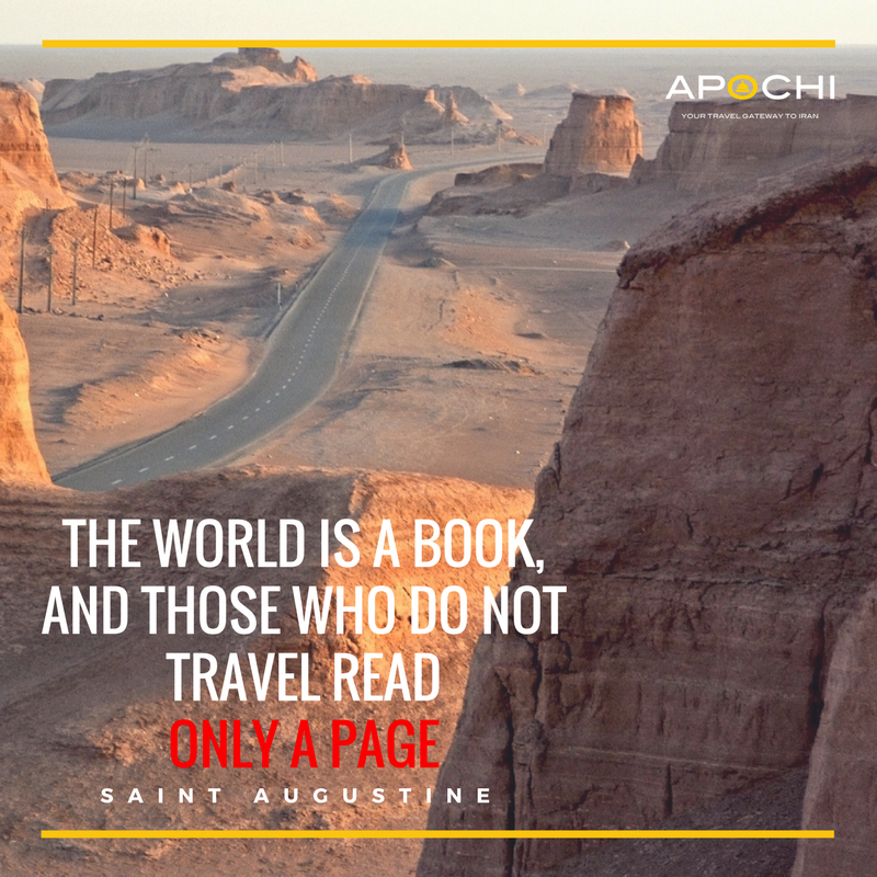 apochitravel's tweet photo. "The world is a book, and those who do not travel read only a page."
Saint Augustine
#Apochi - Your Travel Gateway To #Iran
#Apochi_Inspiration https://t.co/MEdQfPP0IP