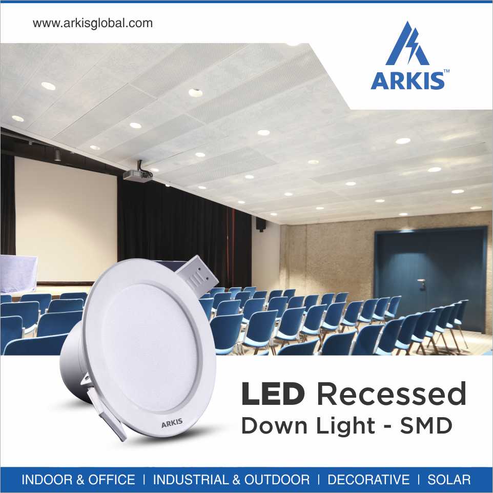 Get ARKIS Energy Savings High Lumen LED Recessed Down Light . Brighten Up Your Surrounding And Save Energy.