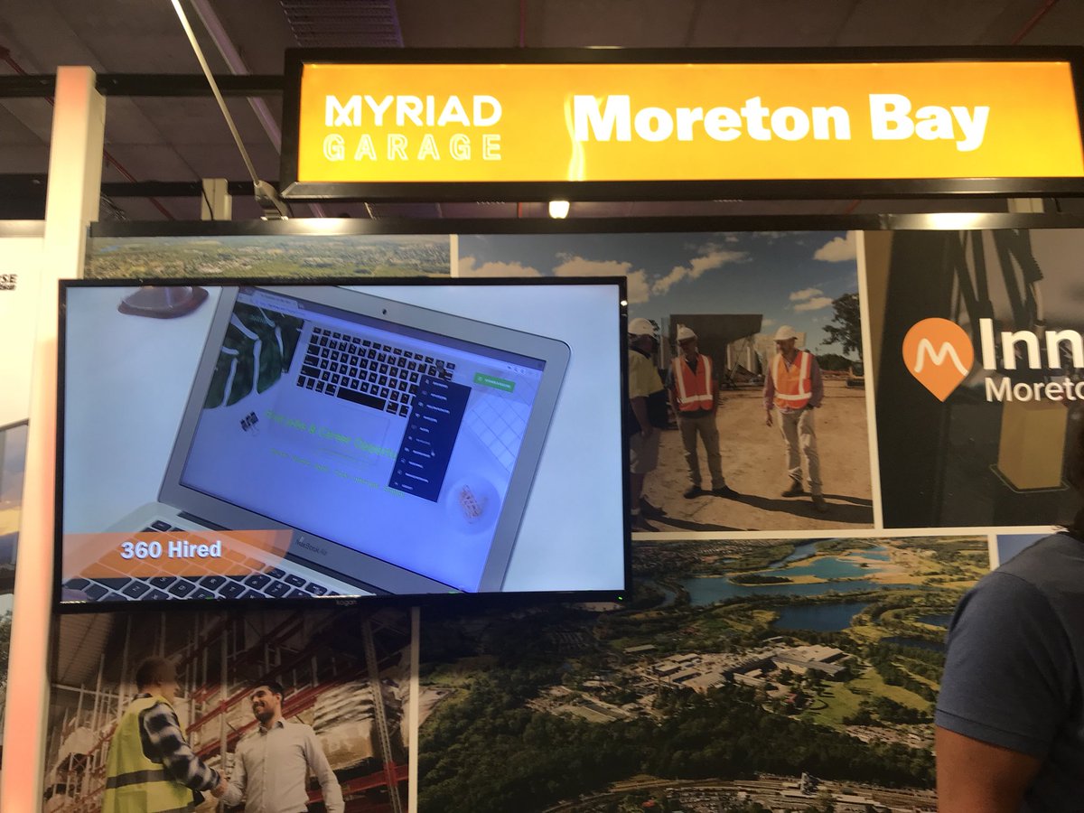 360HIRED's tweet photo. It’s a great day for next gen hiring tech @myriadorg . Stop in and say hi to mike. #moretonbayregion #advancequeensland #mbrit #advanceqld #myriad2018 https://t.co/d7XFmKc0ba