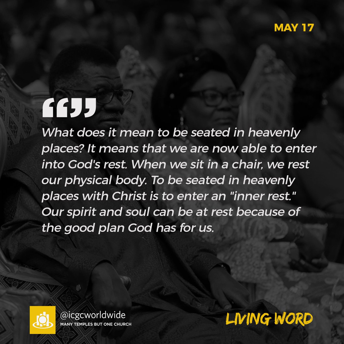 ICGCHolyGhost's tweet photo. For he raised us from the dead along with Christ and seated us with Him in the heavenly realms because we are united with Christ Jesus. https://t.co/5FZqa6mbGK