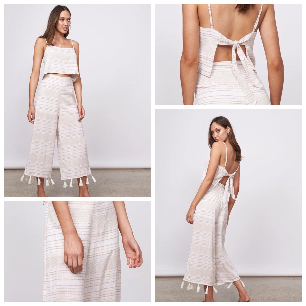 LunacyBoutique's tweet photo. #chic #twopiece #linenmix #croppedtop #croptop #cullottes #highwaisted #highwaistedtrousers #stripy #muted #mutedtones #neutralcolour #minkpink #summerclothes #fashion #fashionblogger #fashionstore #fashionboutique #womensshopping #womensclothes #ootd #lotd #lunacy #mink #tieback https://t.co/3vQAvwEkF0