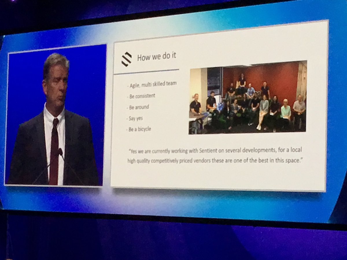 APPEACONFERENCE's tweet photo. Doug Bester Senient Computing CEO, thank you to #APPEA2018 for inviting a smaller organisation to come and speak. https://t.co/DXthLeWcE3