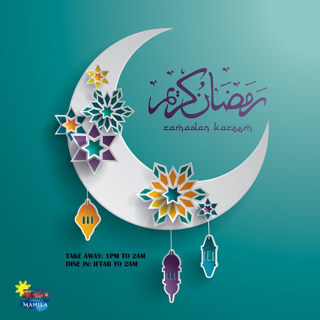 LittleManilaME's tweet photo. This holy month of Ramadan, Little Manila - Muraqqabat is pleased to serve you from 1PM to 2AM for take-aways and dine-in will be from Iftar to 2AM..

Have a blessed Ramadan Kareem to all our Muslim brothers and sisters.. #mylittlemanila #takeaway #dinein #dubai #ramadankaree ... https://t.co/nuKvWOy3wT