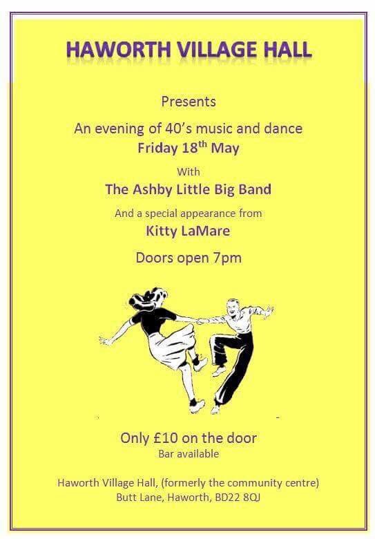 Creds86's tweet photo. This FRIDAY 18TH MAY, Doors Open at 7pm, For an evening of 1940s Music 🎶 and Dance 💃 at Haworth Village Hall! #1940s #haworth #40s #dance #friday @Haworth1940s @HaworthHall @HaworthCalendar @haworth_tweets @KeighleyOnline @KeighleyNews @BBCLeeds @BBCLookNorth @brontecountry https://t.co/7DyqwZlSyZ