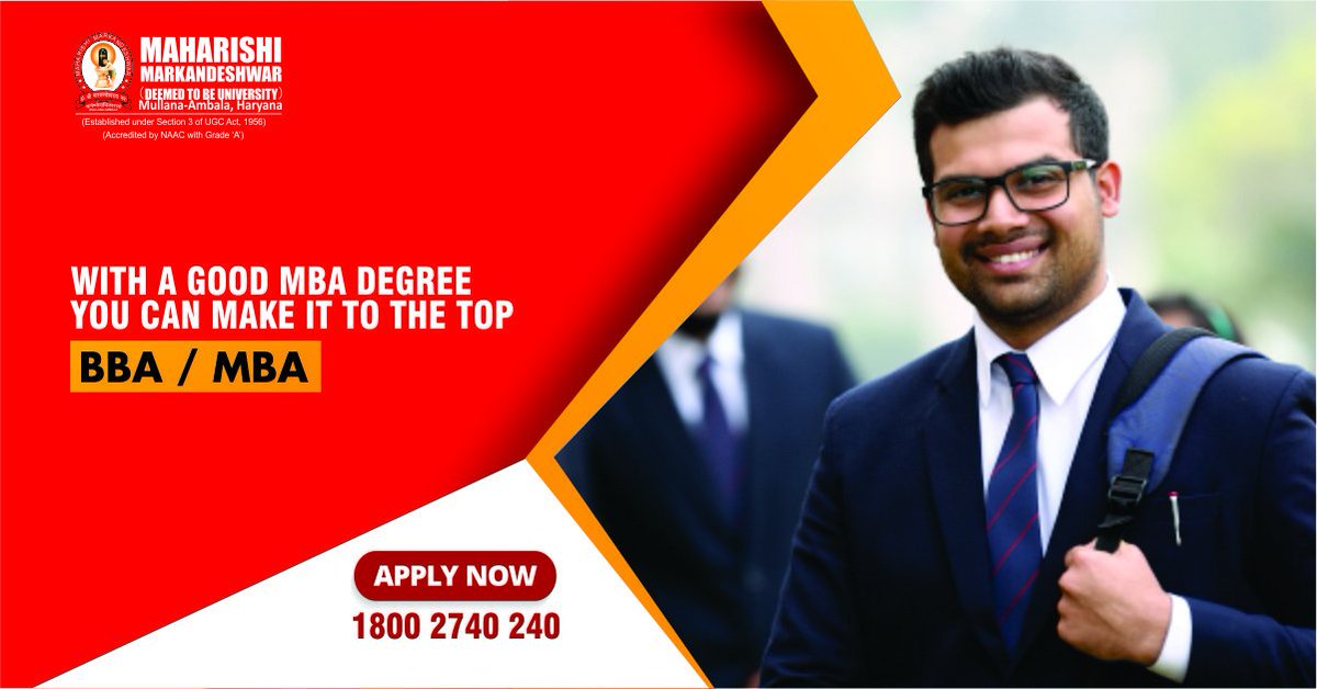 MMDUmullana's tweet photo. With a Good #MBA_Degree you can make it to the Top But 
With an MBA from MM Group you're already there.
Apply Now : https://t.co/YecI7iKTby | Call 1800 2740 240
#Think_Learn_Succeed !
#MBA #BBA #Management #Career_In_Management #Courses_In_Management #Management_Courses #MMDU https://t.co/yuKN8LoZDx