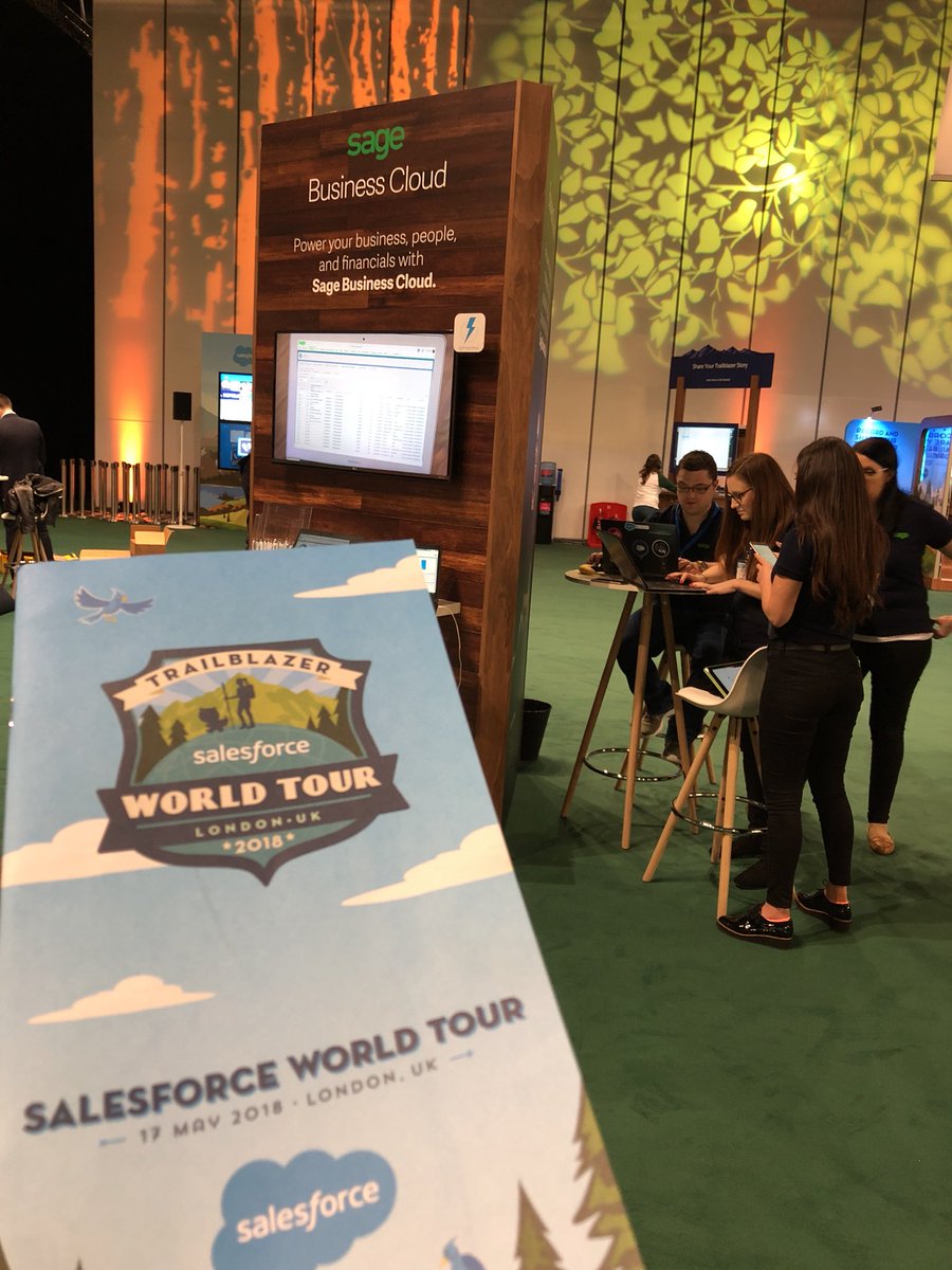 PaddyatSage's tweet photo. Blazing a trail here @salesforce World Tour this morning @ExCeLLondon looking forward to telling the @sageuk story and seeing can we help all those businesses attending grow and scale their organizations with #Financials @sagegroupplc #salesforceworldtour #london https://t.co/ygO0W3ZzpN