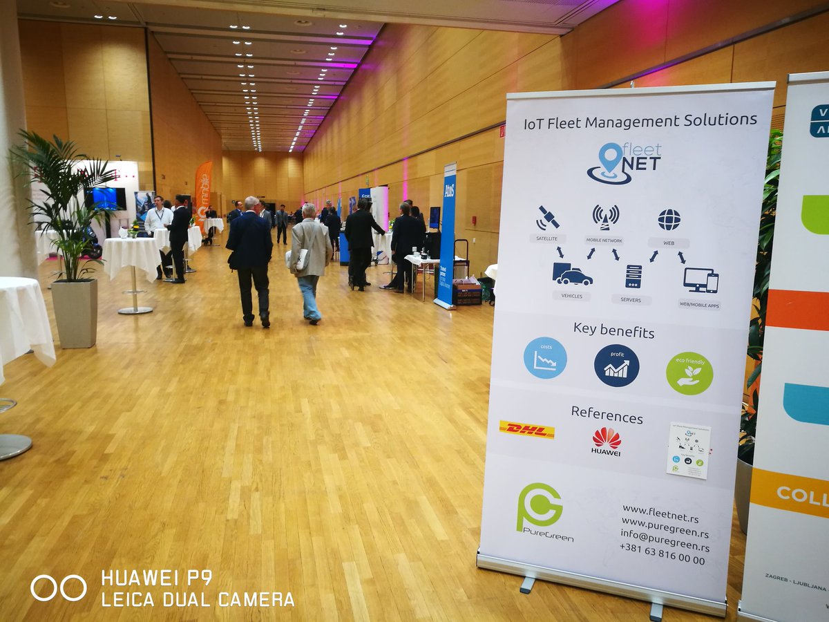 DunavNET's tweet image. Our partner Puregreen showcasing #fleetNET in Vienna at #IoT18 Forum CE.
