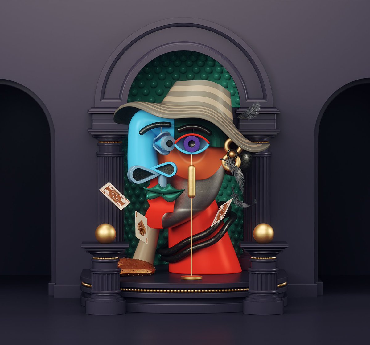 dsgnfbrc's tweet photo. On today's #DFDesignLog we take a deep dive into Omar Aqil’s untamed oeuvre and his obsession with Picasso. From modernising the artist's Cubist portraits to decoding expressions, Omar’s work is a concoction of imagination and a bold visual aesthetic.
https://t.co/4FEiv0UgXW https://t.co/GJv4tPuMUq