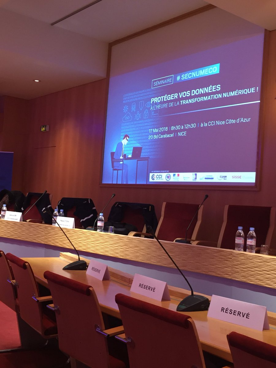 Séminaire sur la protection des données à l’heure de la transformation numérique ... encore une initiative importante menée par la #ccinicecotedazur dans l’accompagnement des entreprises #secnumeco #conseil #inspireconseil