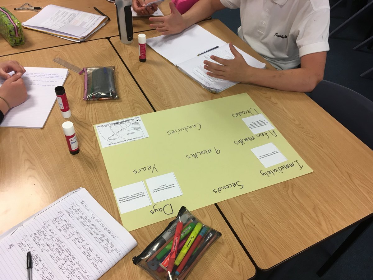 heathfieldhums's tweet photo. Brilliant discussion by Y10 on the effects of nuclear weapons @CNDuk #year10 #proudtolearn https://t.co/3b33TQ22MH