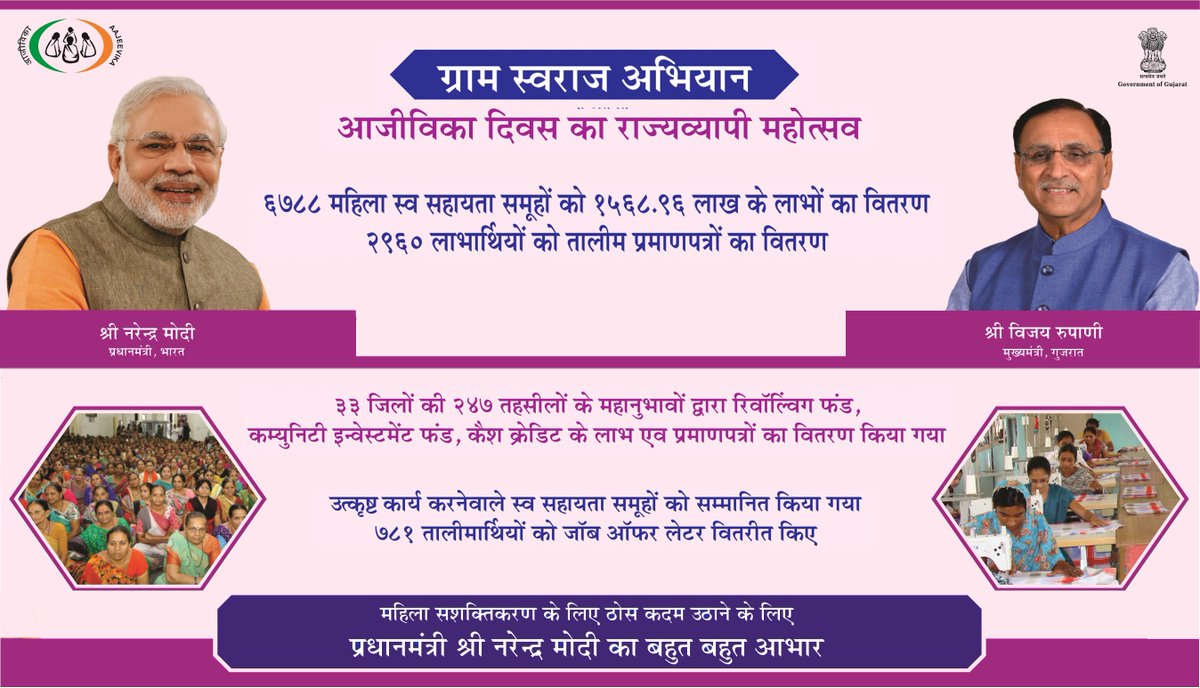 #GramSwarajAbhiyan
State-wide Celebrations on Aajeevika Day with special focus on women empowerment