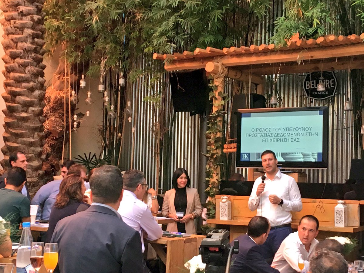 thercscyprus's tweet photo. At a networking brunch event organised by #EKLLC law firm. Our BoD member, Costas Katsaros, addresses the guests. Our Branch looks forward to maintaining close relations with the business community in #Cyprus and the rest of the #Commonwealth family. https://t.co/Rui2S3y2m2