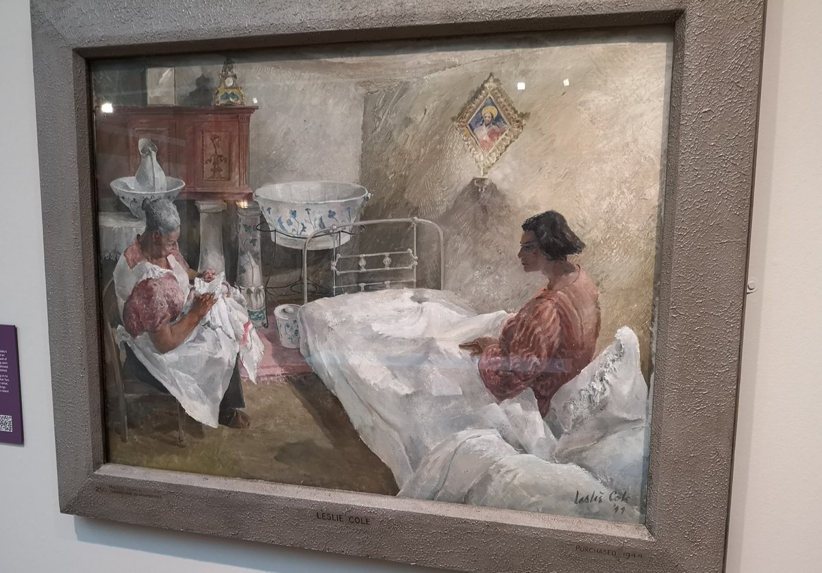In Leslie Cole’s ‘Maltese Woman’, the artist has captured the joy and purity of a new baby’s birth. Outside, a war is waging, but here is a hallowed moment, words unneeded, untouched by bloodshed #SilentConversation  #Exhibition #LoveFerens #MuseumOfTheYear