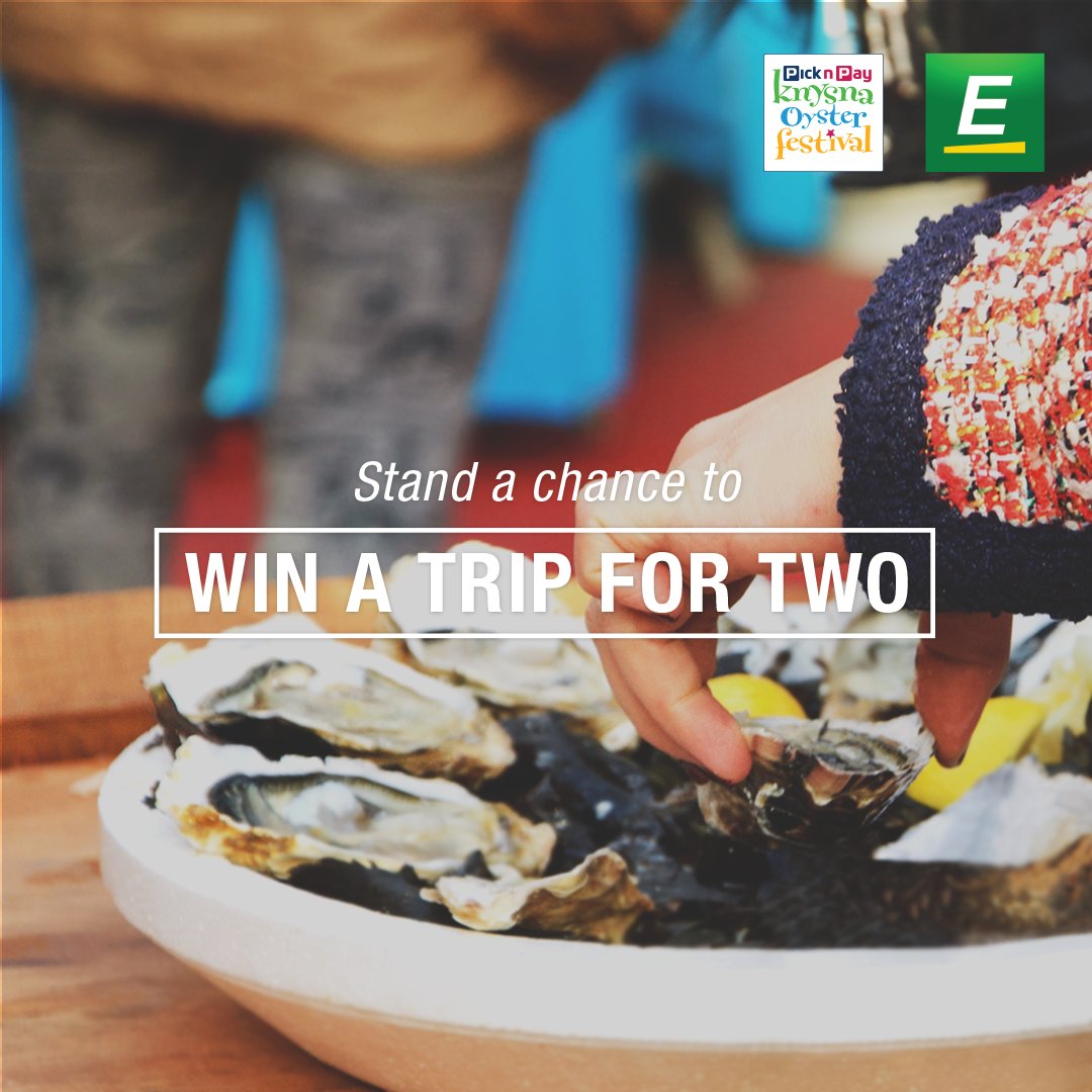 oysterfestival's tweet photo. Book online and rent with Europcar before 28 May 2018 and stand a chance to WIN A TRIP FOR TWO to the #KOF2018 courtesy of Europcar SA! T&amp;C's apply.

Book now at https://t.co/dwXYeYqfuH 

#VisitKnysna https://t.co/Ca6wOCf06u