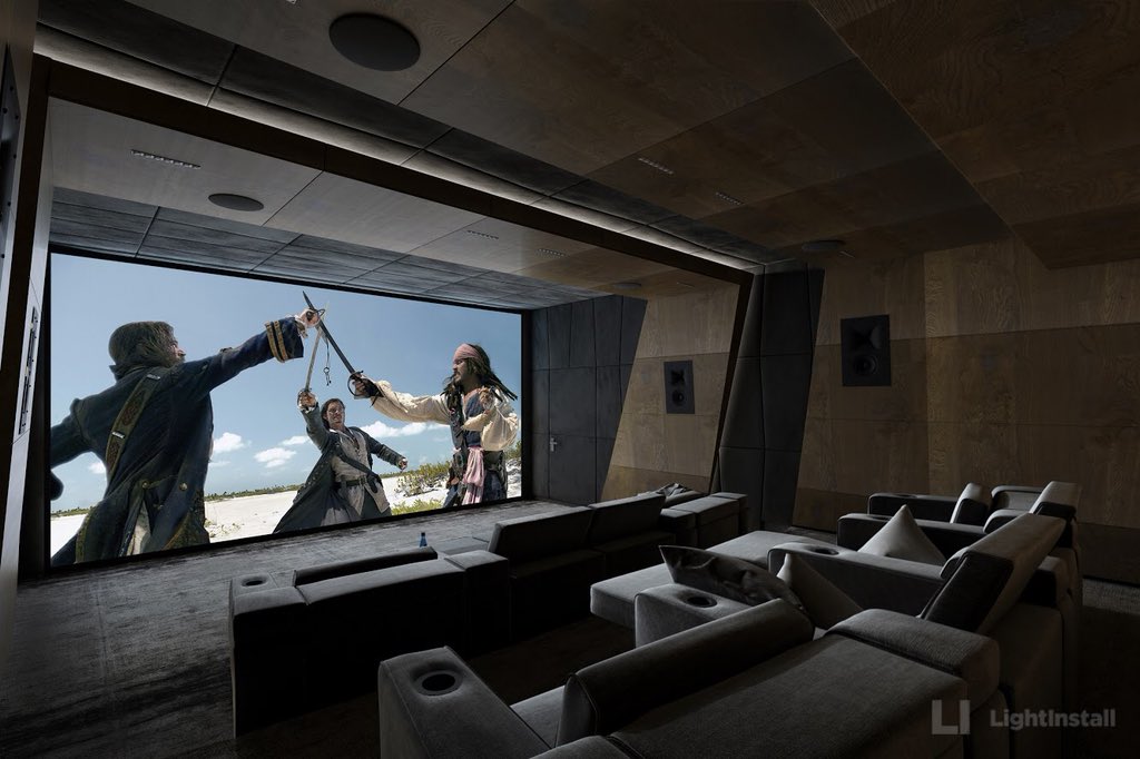 Lightinstall's tweet photo. “Black Pearl” @jblsynthesis Cinema Dolby Atmos 9.4.4 @StewartFilmscrn @CINEAKseating @JVC_USA #homecinema #jbl #smarthome #design #architecture #lightinstall #blackpearl #cinema https://t.co/5ERQgJaEkC