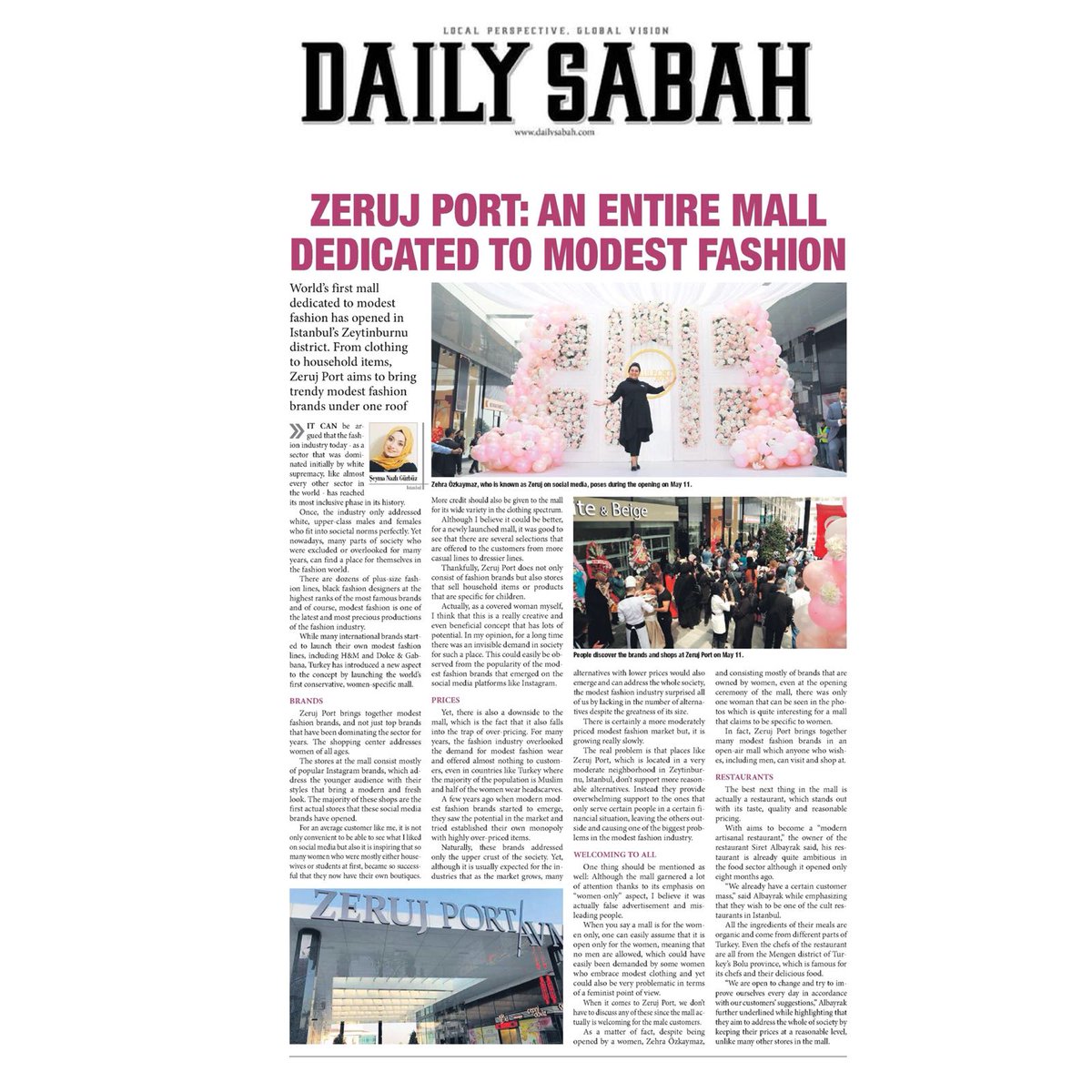 Avantgarde_Comm's tweet photo. Dünyanın ilk muhafazakar ve kadın temalı AVM'si Zeruj Port, Zeytinburnu'nda açıldı. 

#zerujportavm #zeruj https://t.co/czgxBwZzZa