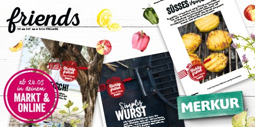 Nächsten Donnerstag ist es wieder soweit: Das neue friends Magazin erscheint! Diesmal erwarten dich tolle Rezepte und Ideen rund ums Grillen.