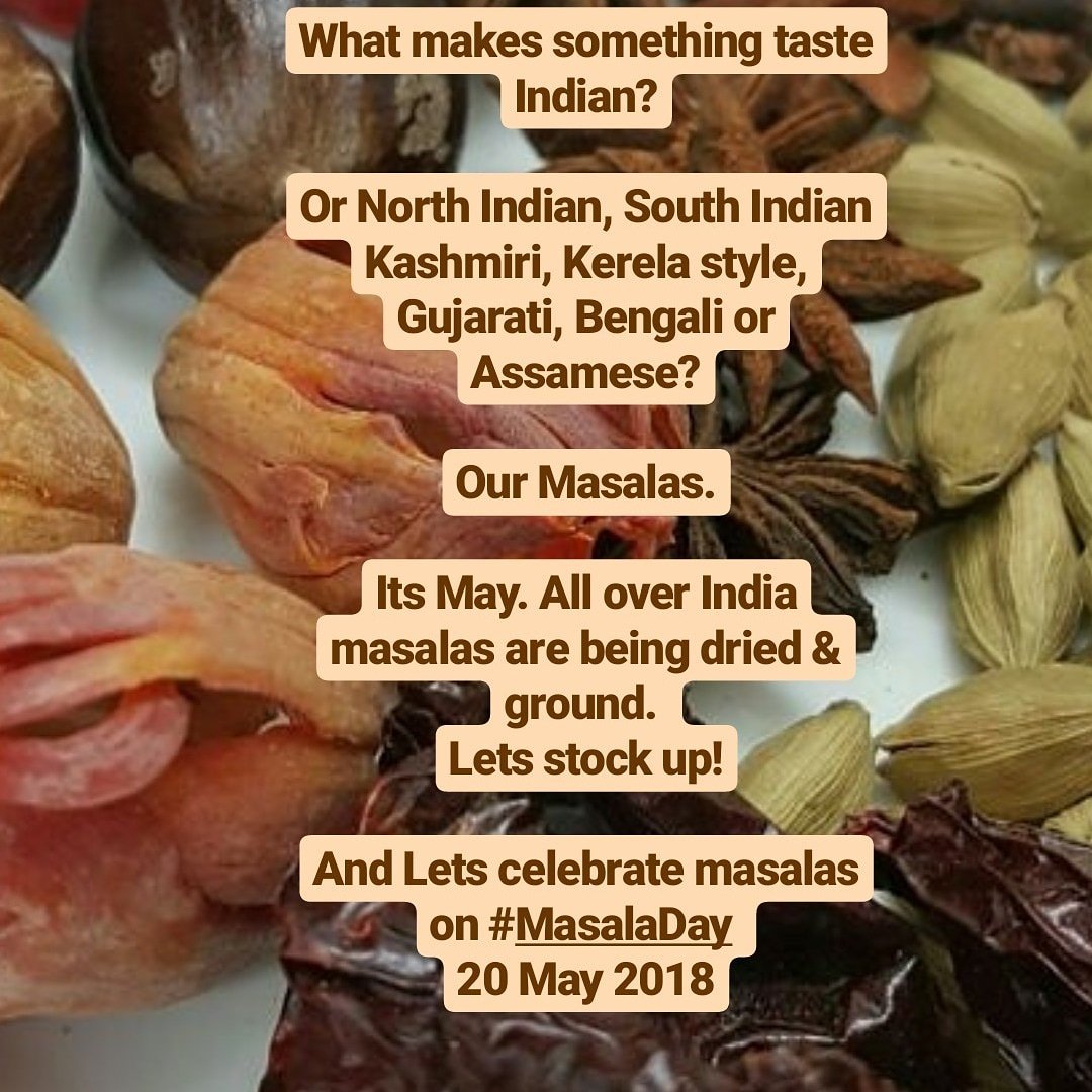 RushinaMG's tweet photo. Nothing like Masalas! But why stop at making your own, try making or tasting masallas of different communities. Or do a #Spiceswap with friends. I've found having different Masalas on hand can make it easy to add variety to food! #MasalaDay is the perfect day to get adventurous! https://t.co/E5ZUtcmO5T