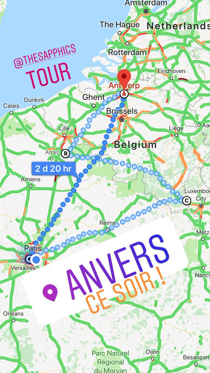 TheSapphics's tweet photo. Tonight is our first gig abroad, come to see us play the beautiful city of #Antwerp ! https://t.co/pXvlnkgKKB