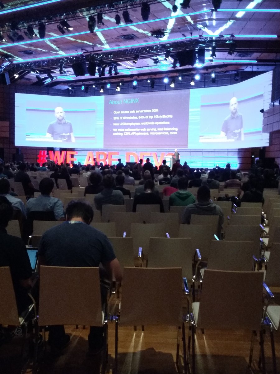 w00jay's tweet image. Day 2 with Nginx #WeAreDevelopers2018 #WeAreDevs
